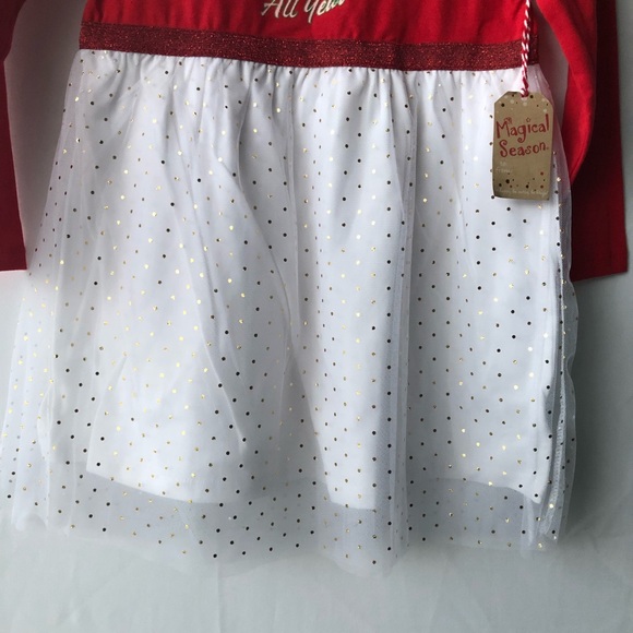 NWT Magical Season Christmas dress girls nice |naughty. Red white green. L 12/14 - Picture 5 of 11